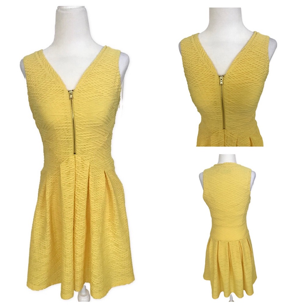 Guess Los Angeles Summer Yellow Sleeveless Dress